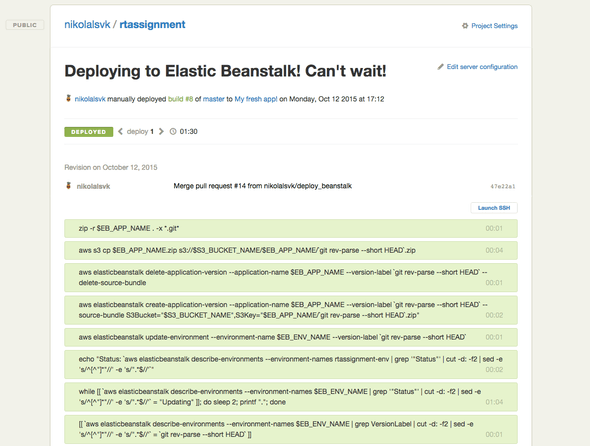 Deployment to Elastic Beanstalk