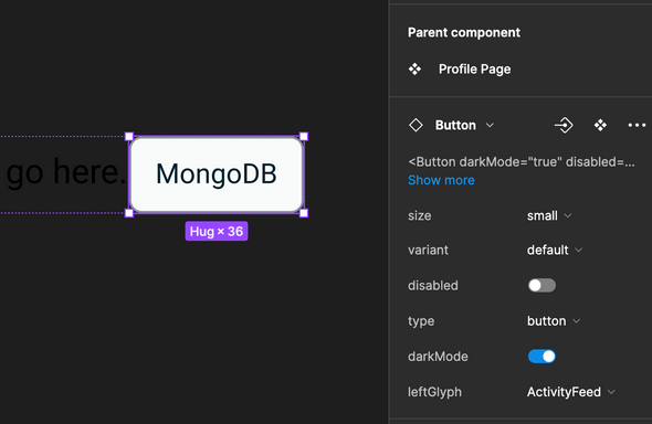 Button as a subcomponent in Figma