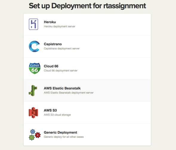 Deployment options on Semaphore